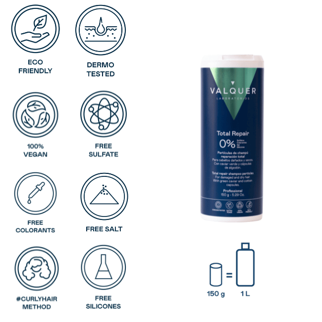 valquer laboratorios Partículas de Champú Total Repair - 150 g Envío gratis