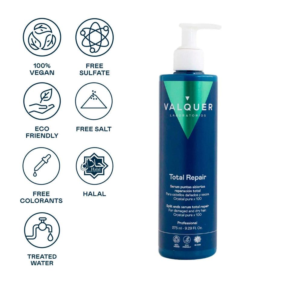 valquer laboratorios Sérum capilar para puntas abiertas reparación total - 275 ml Precio de fábrica