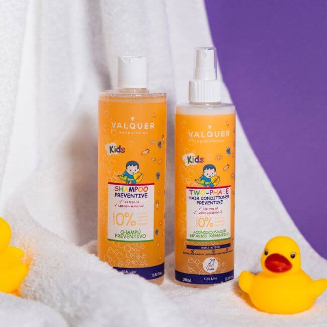 valquer laboratorios Pack champú y acondicionador bifásico preventivo infantil - 700 ml Oferta especial de fábrica