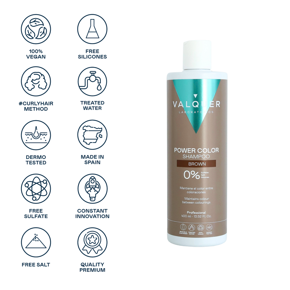 valquer laboratorios Champú color Castaño - Power Color - 400 ml Superdescuento