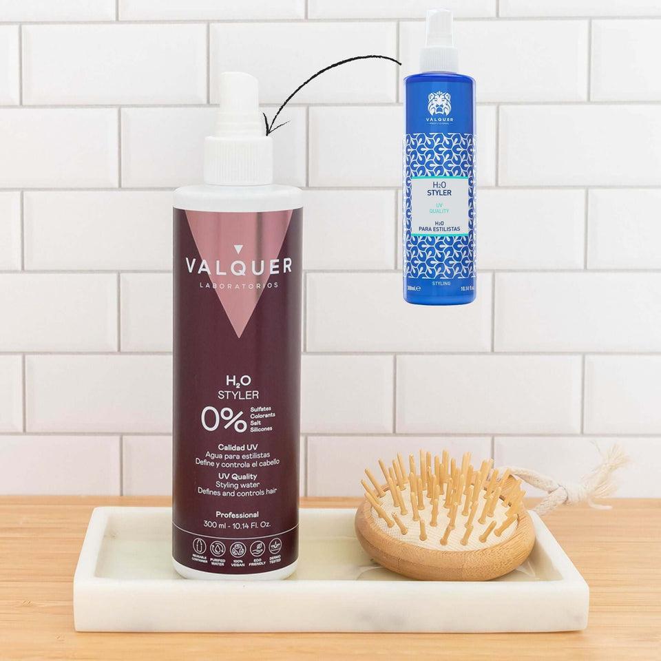 valquer laboratorios H2O Agua de peinado para estilistas - 300 ml Envío internacional gratuito