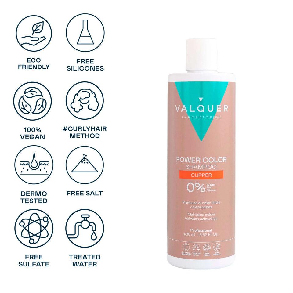 valquer laboratorios Champú color Cobre - Power Color - 400 ml En oferta