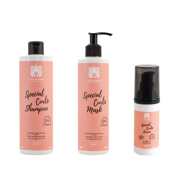 valquer laboratorios Pack curly Champú mascarilla y serum para cabellos rizados - 720 ml