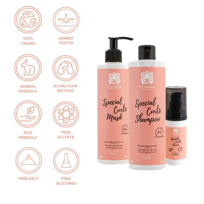 valquer laboratorios Pack curly Champú mascarilla y serum para cabellos rizados - 720 ml Descuentos del mes