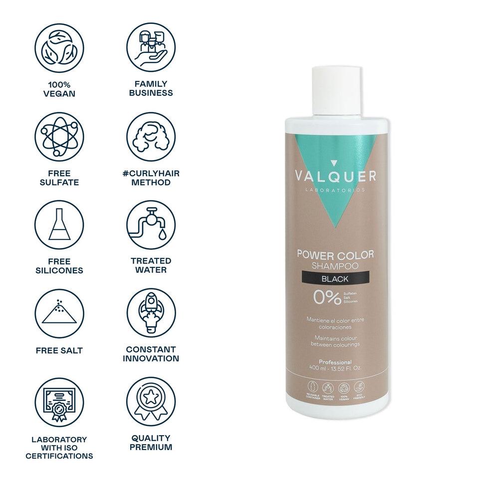 valquer laboratorios Champú color Negro - Power Color - 400 ml En línea