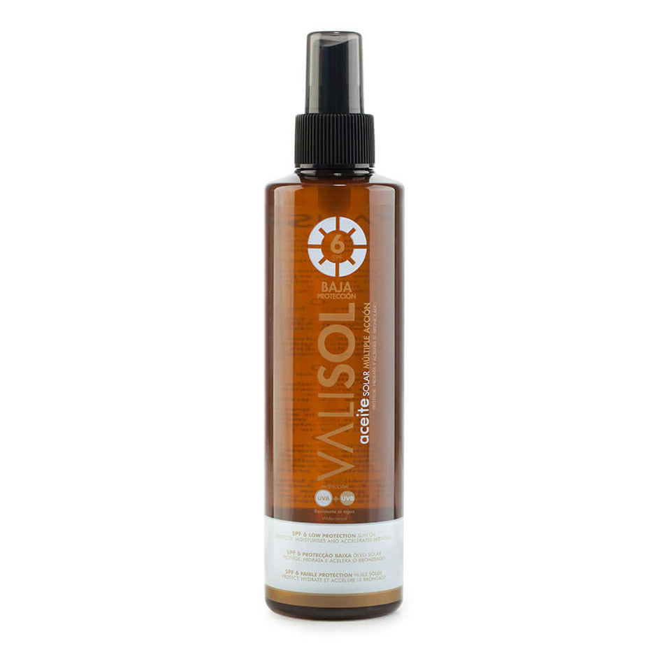 valquer laboratorios Aceite solar SPF 6 con acelerador del bronceado - 250 ml
