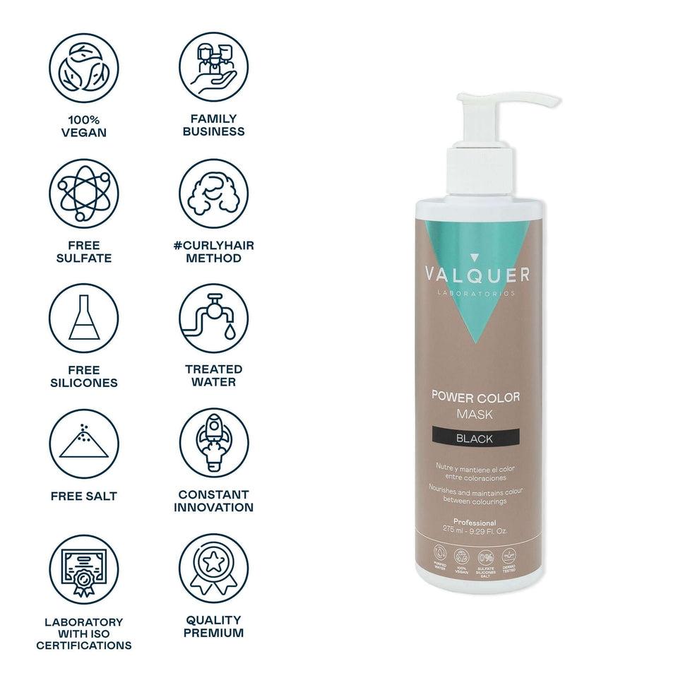 valquer laboratorios Mascarilla color Negro - Power Color - 275 ml Gran oferta