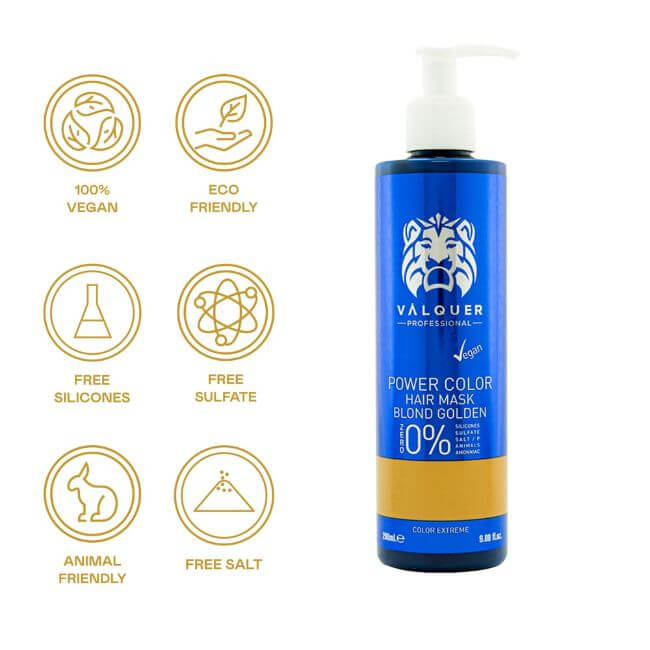 valquer laboratorios Mascarilla color Rubio Dorado - Power Color - 275 ml Rebajas baratas