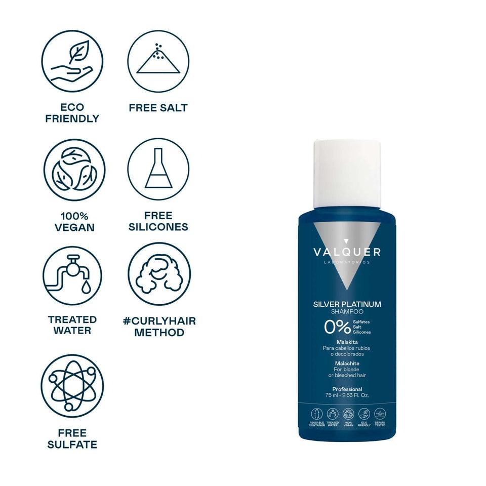 valquer laboratorios Champú Matizador 0% sin sulfatos - Silver Platinum - 75 ml Promoción por tiempo limitado