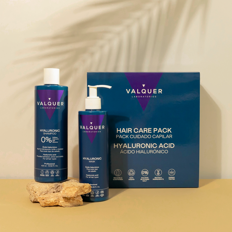 valquer laboratorios Pack Ácido Hialurónico - Champú y Mascarilla Capilar - 675 ml Solo queda un día