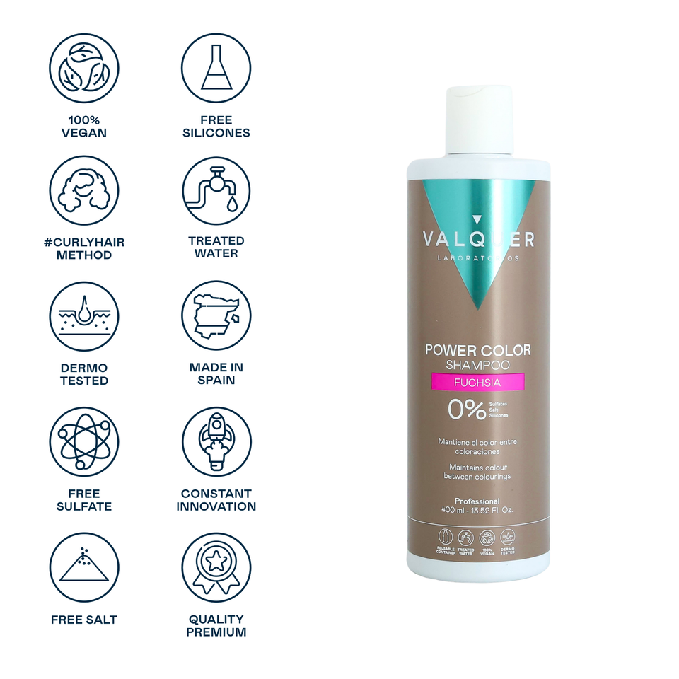 valquer laboratorios Champú color Rosa - Power Color - 400 ml Descuentos del mes