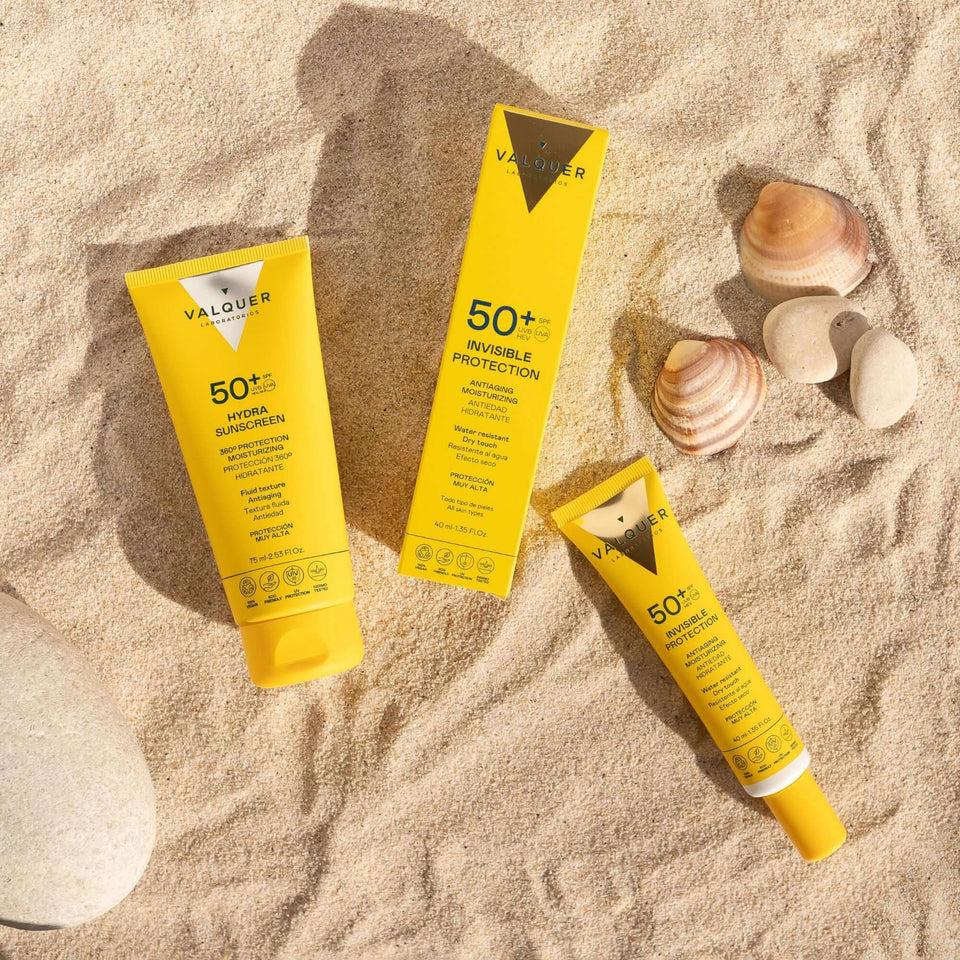 valquer laboratorios Pack Solar Facial Invisible Protection e Hydra Sunscreen SPF 50+ - 115 ml Rebajas de fin de temporada