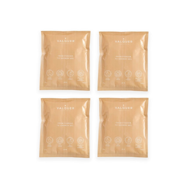valquer laboratorios Sobres Air de 25 g - Valquer Shake - Gel de baño sostenible