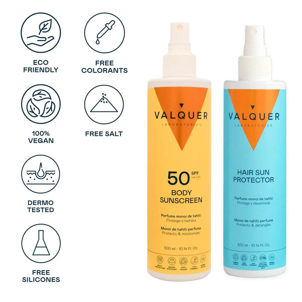 valquer laboratorios Pack Protector Solar Corporal SPF 50 y Protector Solar Capilar - 600 ml Rebajas de fábrica