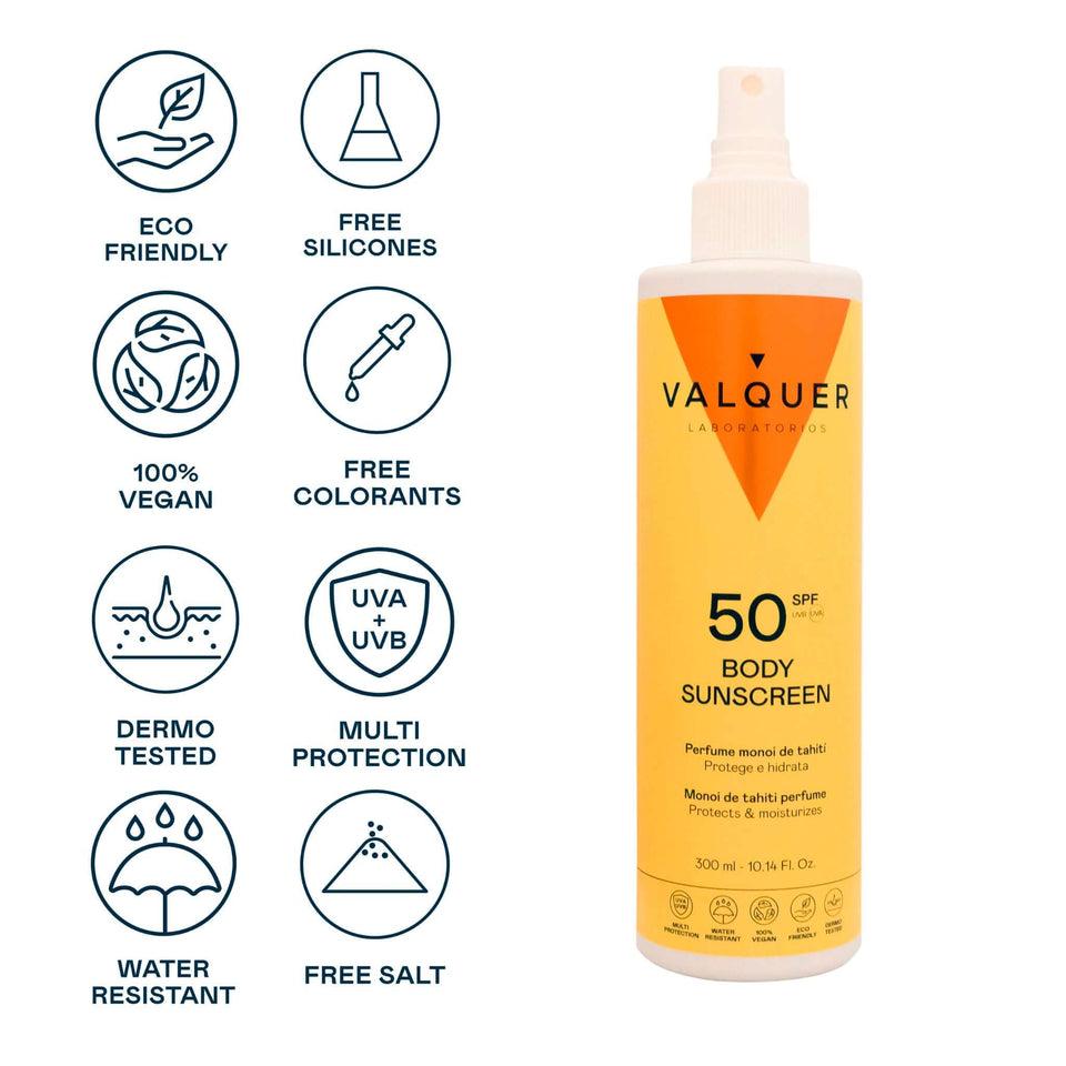 valquer laboratorios Protector Solar Corporal SPF 50 - 300 ml Tienda