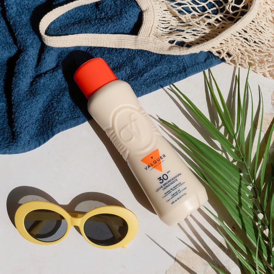 valquer laboratorios Leche hidratante bronceadora de zanahorias facial y corporal SPF 30 - 500 ml Rebajas online