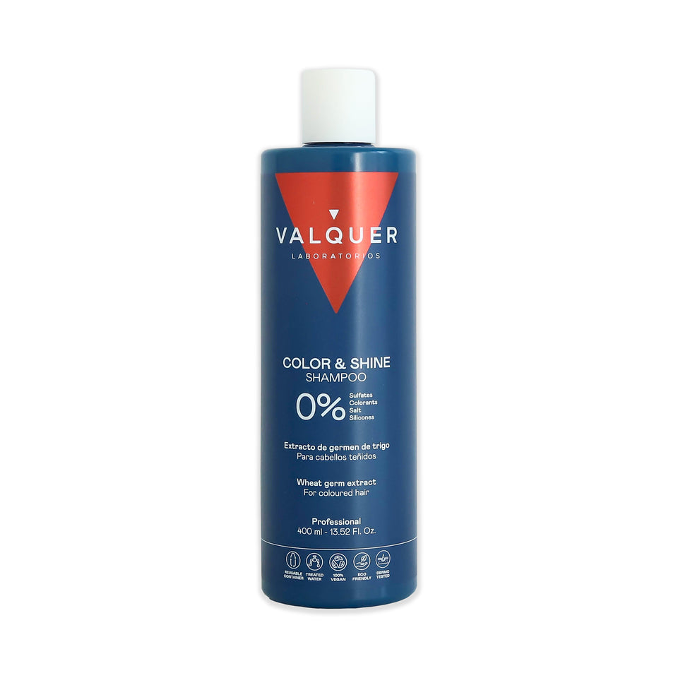 valquer laboratorios Champú para cabellos teñidos - 0% sin sulfatos potenciador del color y brillo