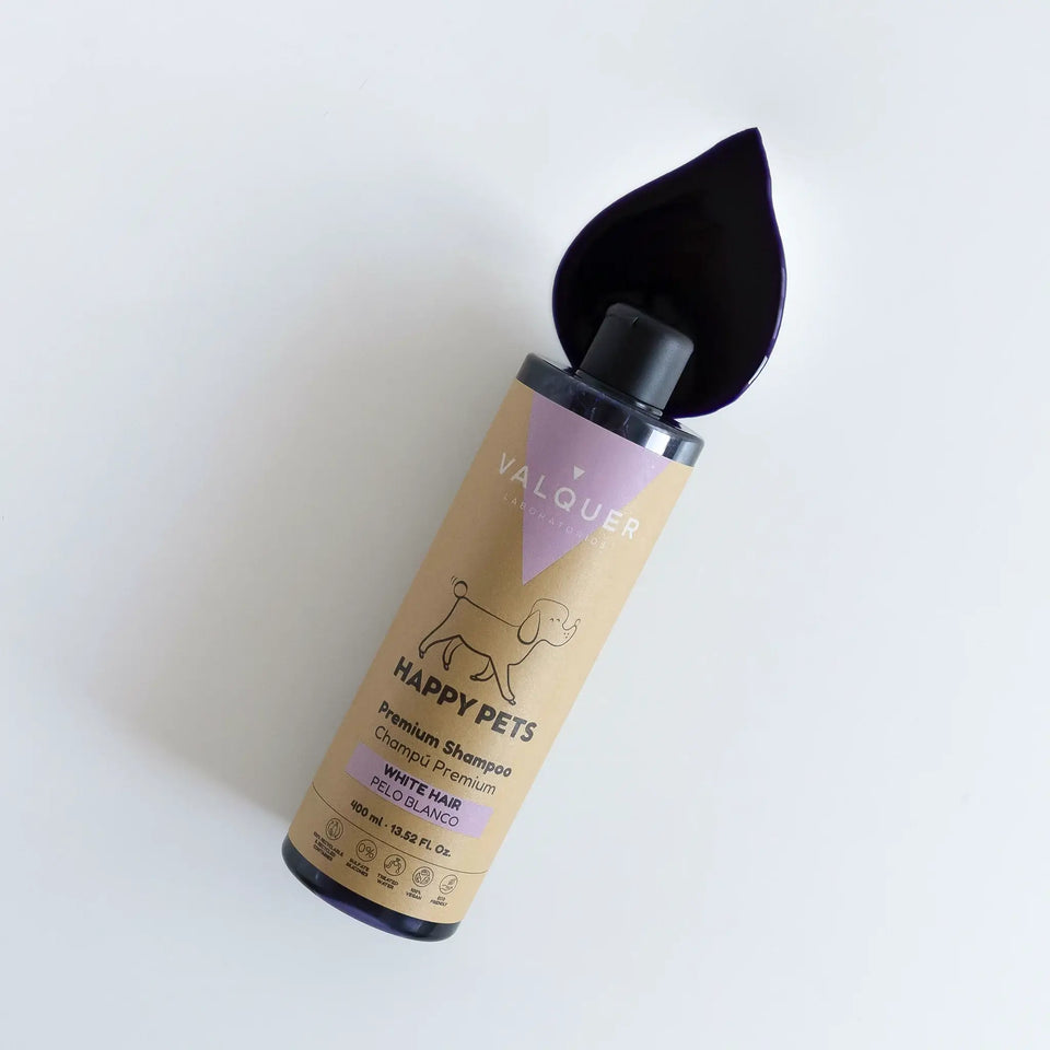 valquer laboratorios Champú Premium para Mascotas de Pelo Blanco - 400 ml Ahorra y exporta