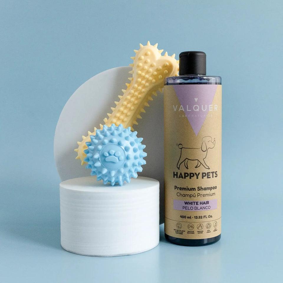 valquer laboratorios Champú Premium para Mascotas de Pelo Blanco - 400 ml Ahorra y exporta
