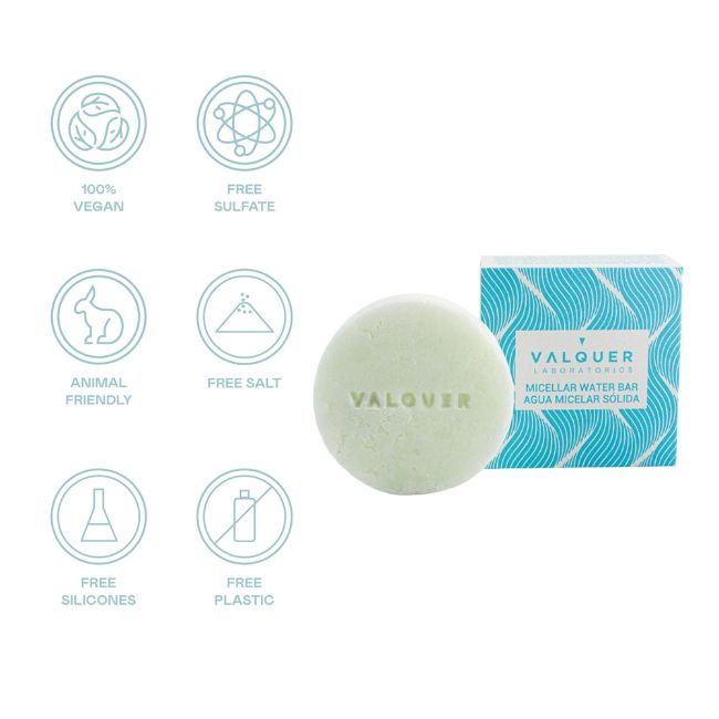 valquer laboratorios Agua micelar sólida Ice todo tipo de pieles - 50 g Descuento por venta flash