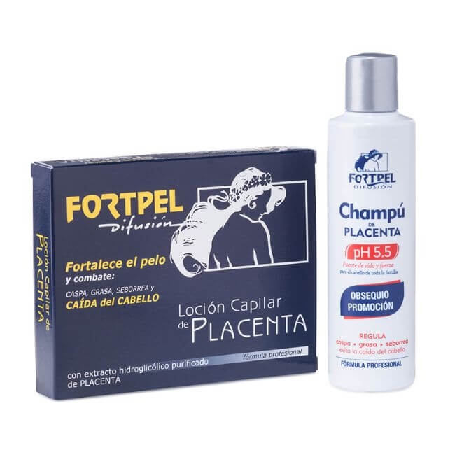 valquer laboratorios Pack 6 viales placenta 6x15 ml + Champú placenta - 200 ml