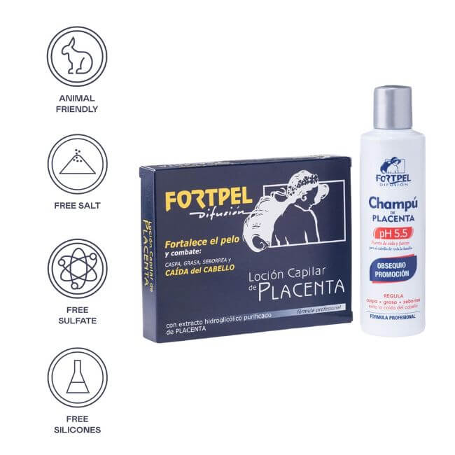 valquer laboratorios Pack 6 viales placenta 6x15 ml + Champú placenta - 200 ml Ofertas especiales