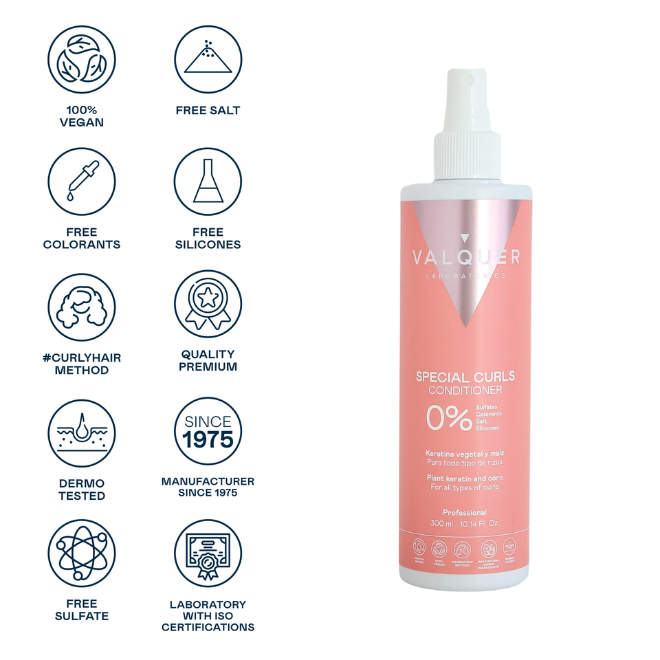 valquer laboratorios Acondicionador rizos apto para Método Curly (Sin Aclarado). Leave in - 300ml Liquidación
