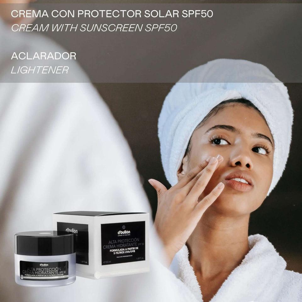 valquer laboratorios Crema hidratante facial alta protección SPF 50 - 50 ml Promoción por tiempo limitado