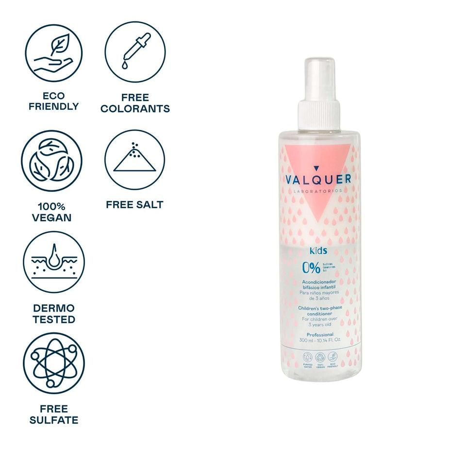 valquer laboratorios Acondicionador Bifásico Infantil (SIN Aclarado) - 300ml Ahorra y exporta