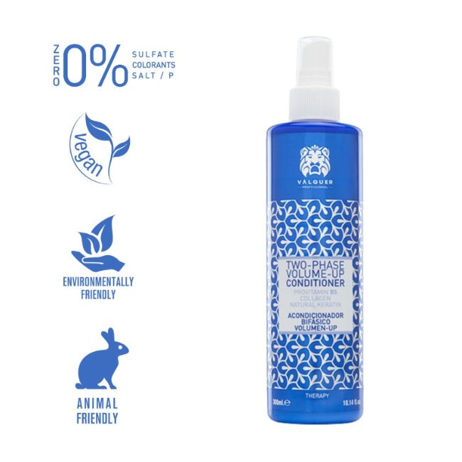 valquer laboratorios Acondicionador Bifásico Volumen-Up para Cabello Fino- 300 ml Libre de impuestos