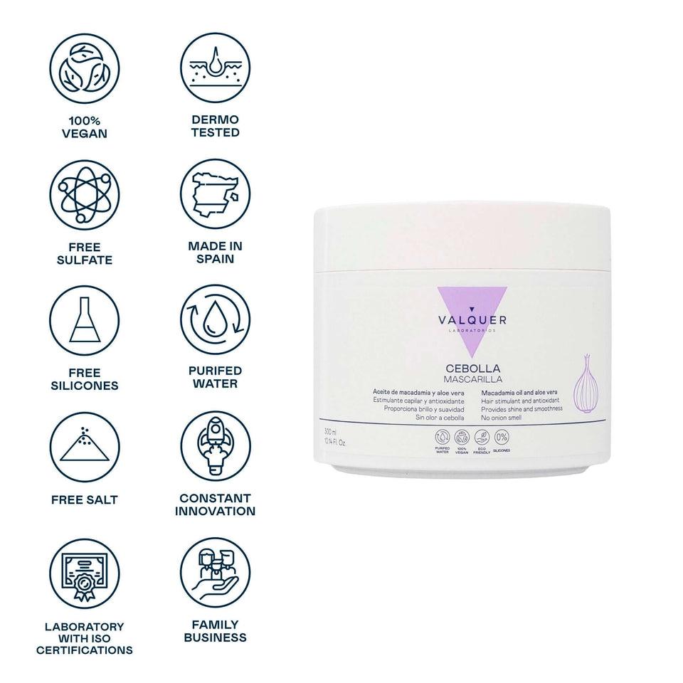 valquer laboratorios Mascarilla capilar de cebolla - 300 ml Ofertas de temporada