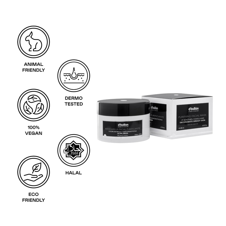 valquer laboratorios Mascarilla facial purificante Pieles grasas - 200 ml Devoluciones gratuitas