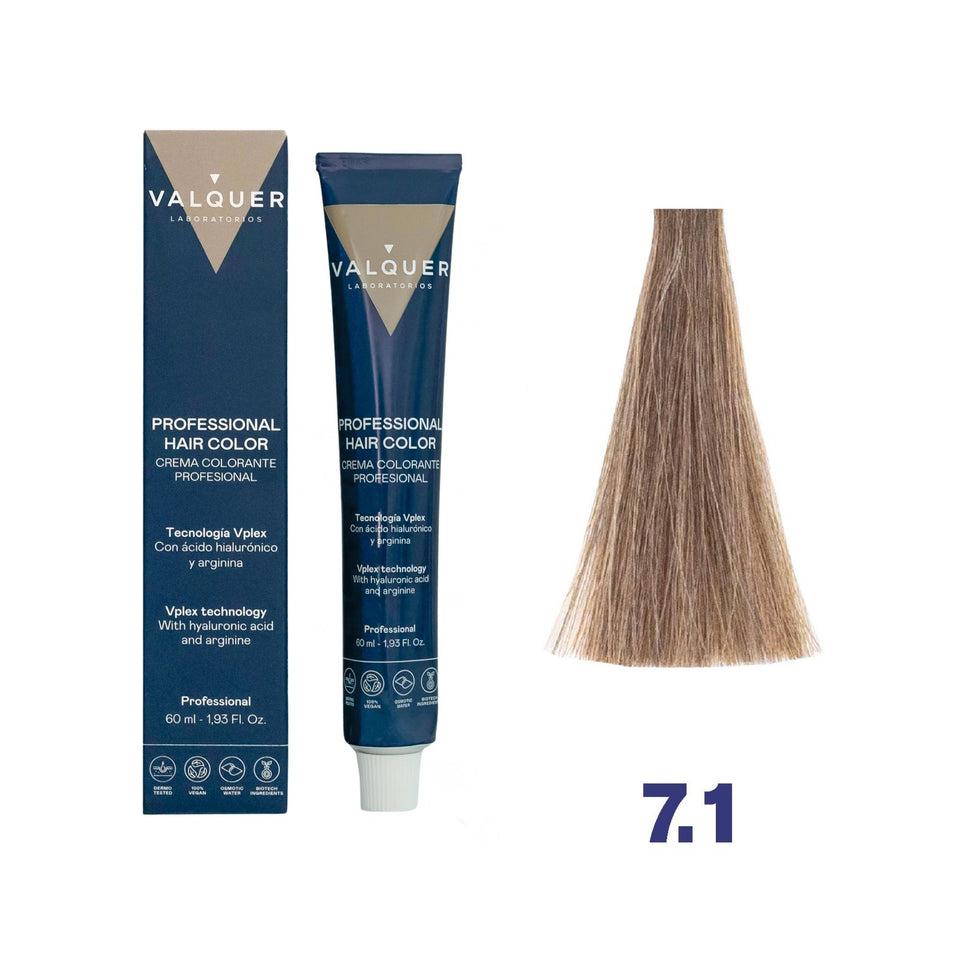 valquer laboratorios Tinte 7.1 Rubio Medio Ceniza - 60 ml Outlet online