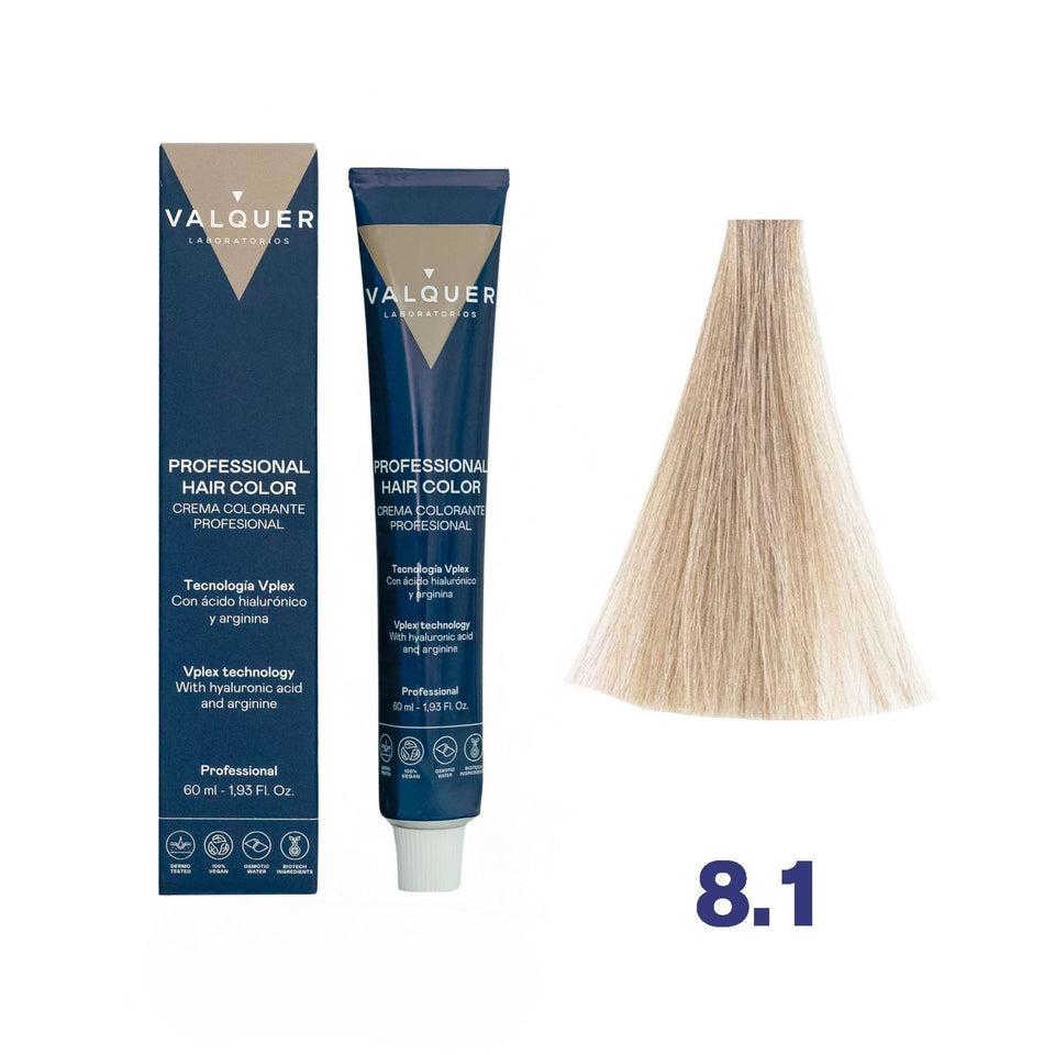 valquer laboratorios Tinte 8.1 Rubio Claro Ceniza - 60 ml