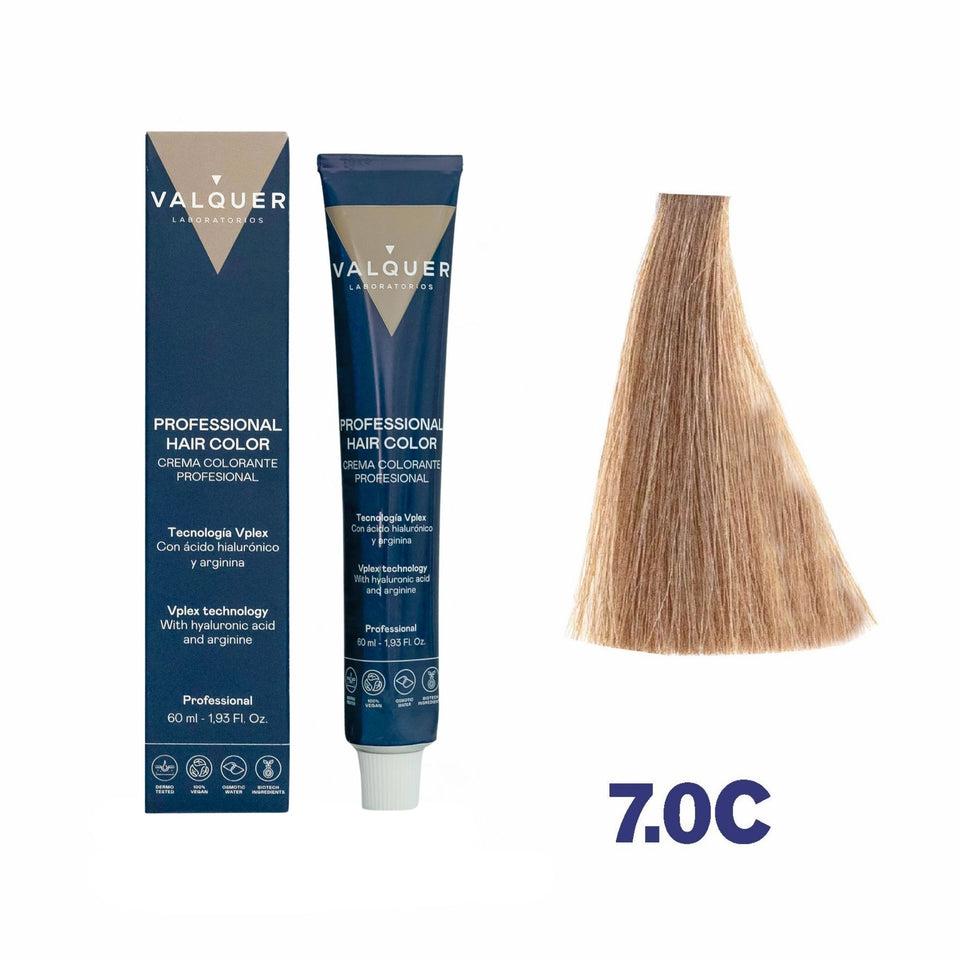 valquer laboratorios Tinte 7.0C Rubio Medio Frío - 60 ml