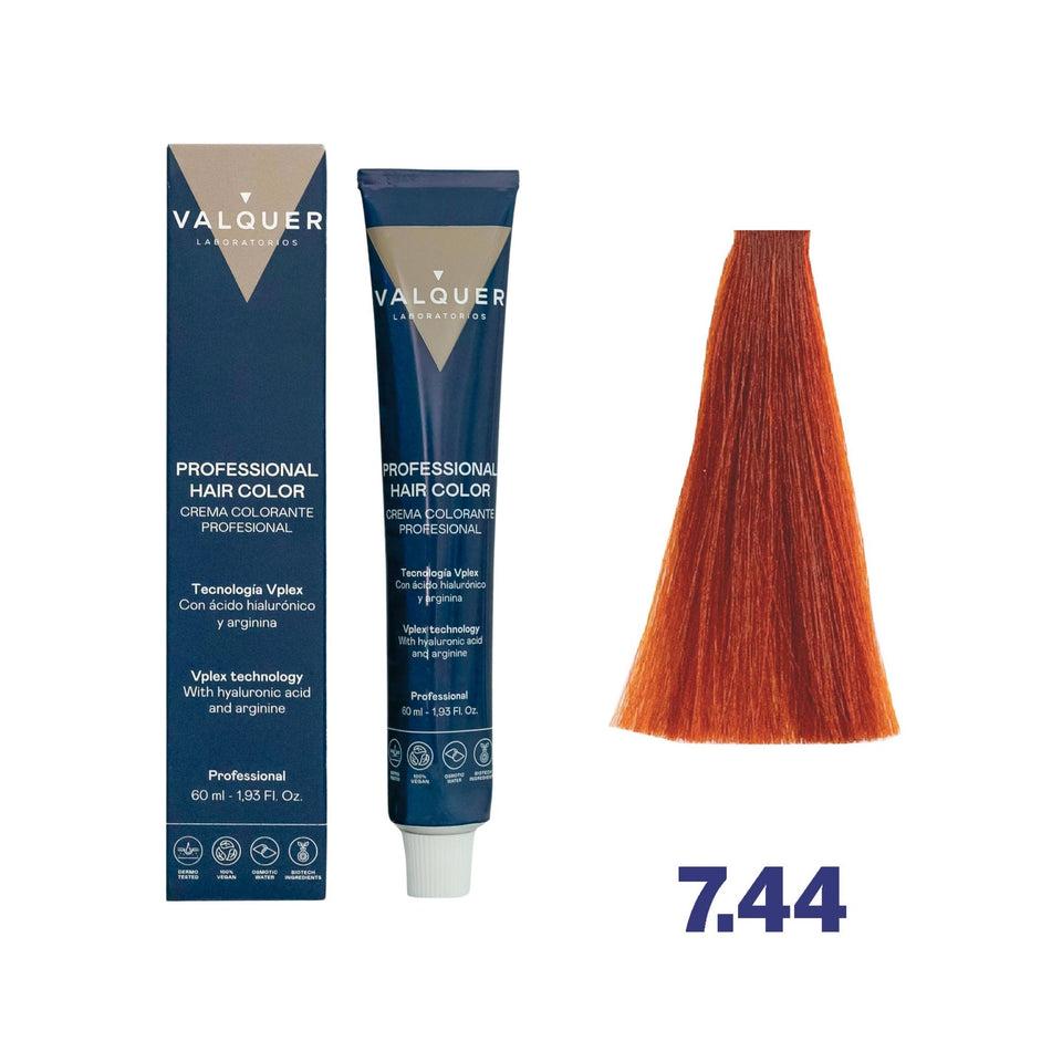valquer laboratorios Tinte 7.44 Rubio Medio Cobrizo Intenso - 60 ml Limitado a 3 días