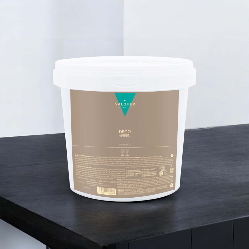 valquer laboratorios Decolorante SIN amoniaco - Polvos Decogreen 0% - 1000 g Rebajas de fin de temporada
