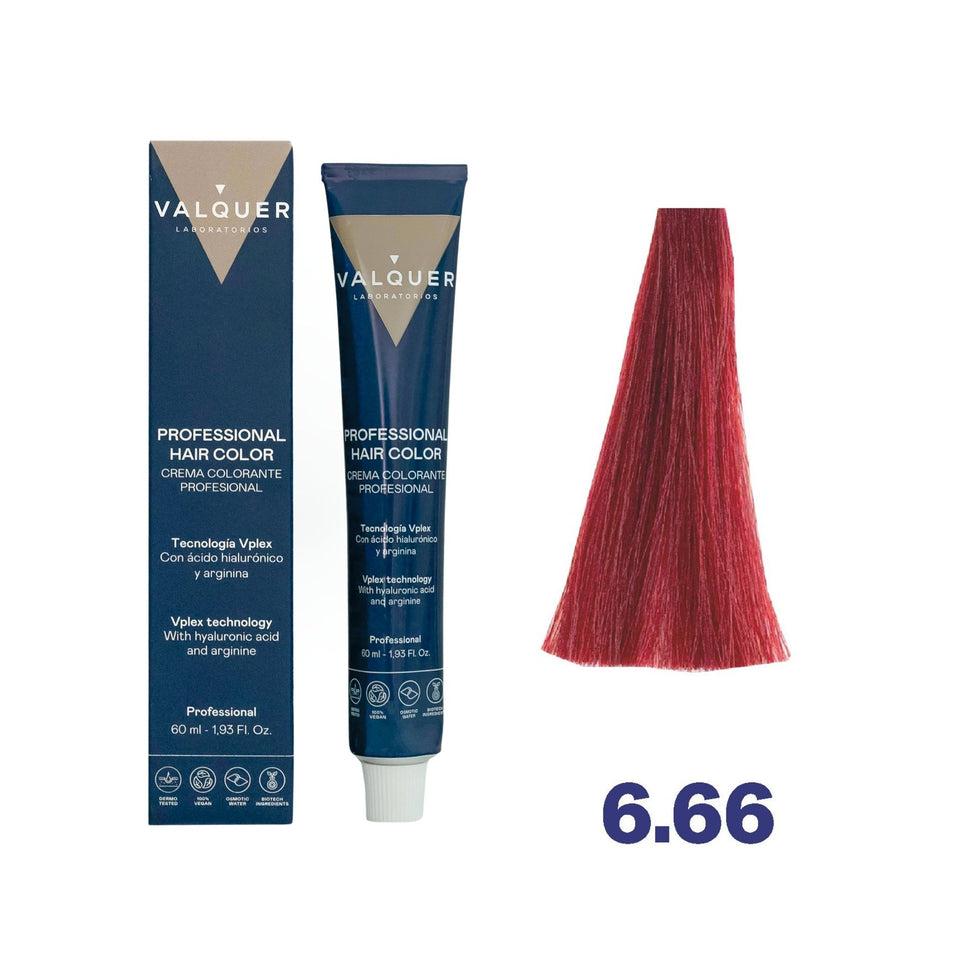 valquer laboratorios Tinte 6.66 Rubio Oscuro Rojizo Intenso - 60 ml