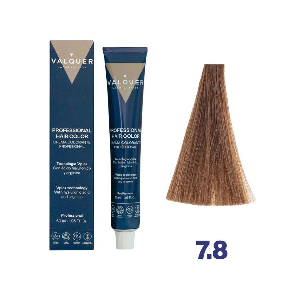 valquer laboratorios Tinte 7.8 Rubio Medio Marrón Frío - 60 ml Tienda