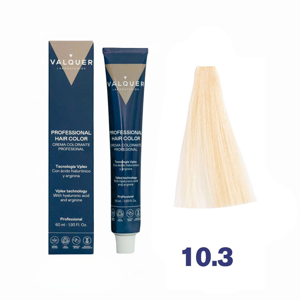 valquer laboratorios Tinte 10.3 Rubio Platino Dorado - 60 ml Envío gratis