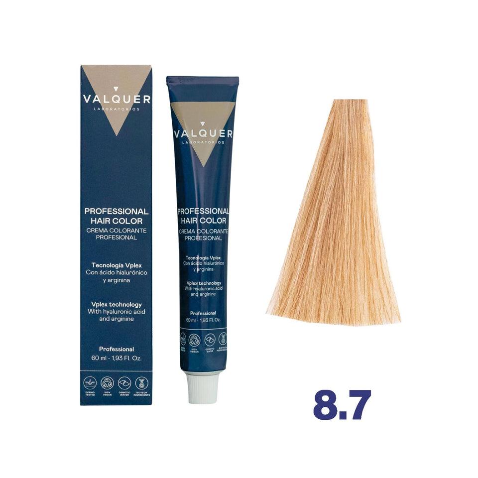 valquer laboratorios Tinte 8.7 Rubio Claro Beige - 60 ml