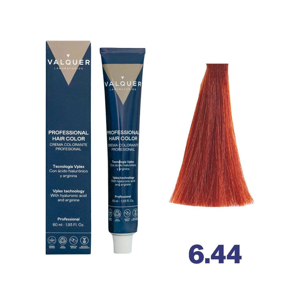 valquer laboratorios Tinte 6.44 Rubio Oscuro Cobrizo Intenso - 60 ml