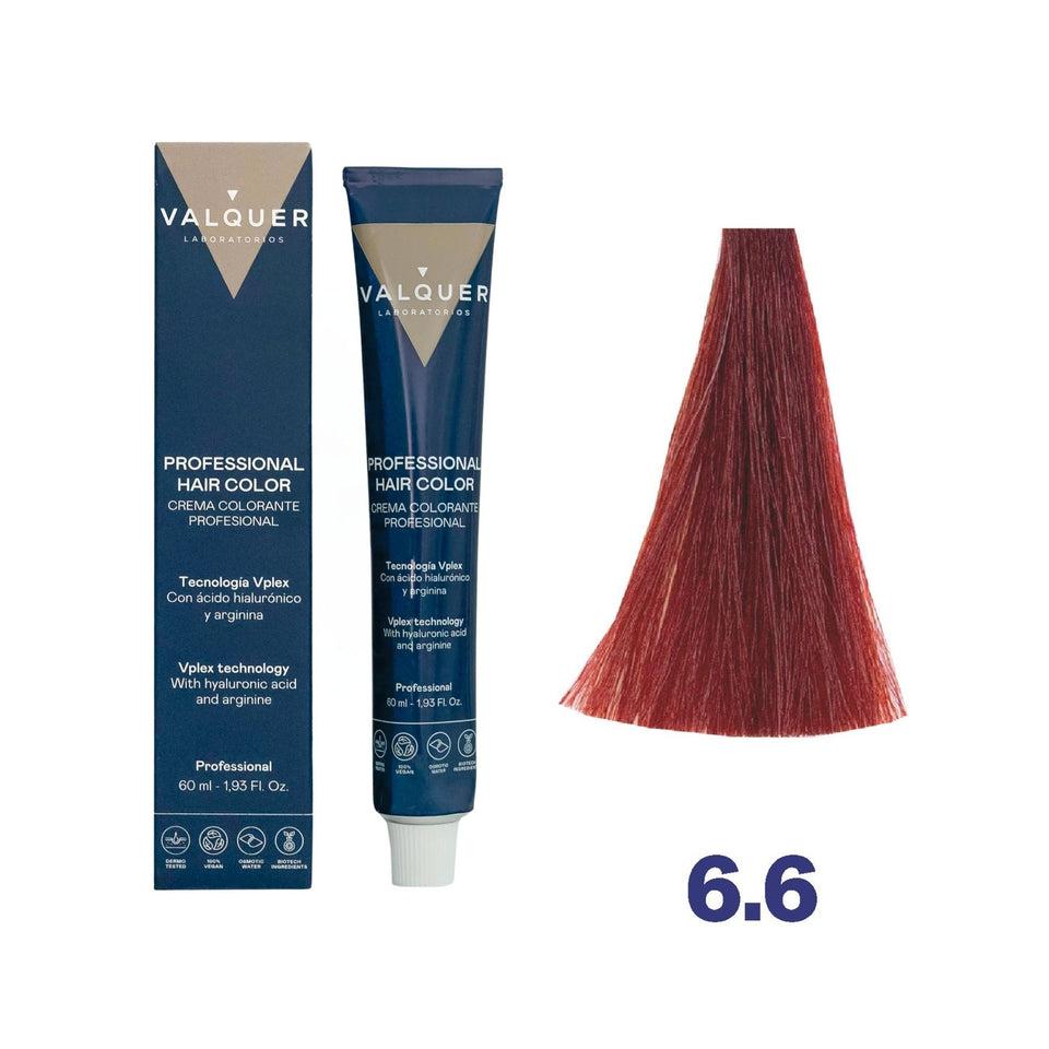valquer laboratorios Tinte 6.6 Rubio Oscuro Rojizo - 60 ml Precio de fábrica
