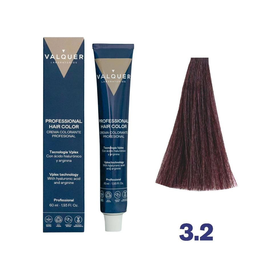 valquer laboratorios Tinte 3.2 Castaño Oscuro Violeta - 60 ml Devoluciones gratuitas