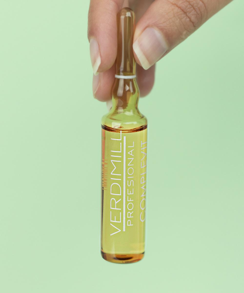 verdimill COMPLEVIT- Loción capilar anticaída con placenta vegetal y vitaminas (12 ampollas de 10ml) Libre de impuestos