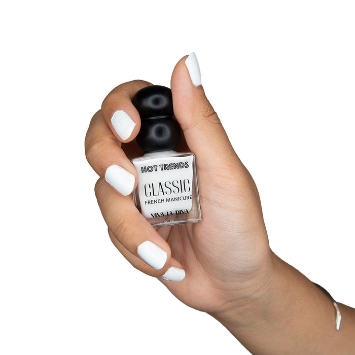 viva la diva Hot Trends Classic French Manicure Nail Polish #1 Blanco Últimos 3 días