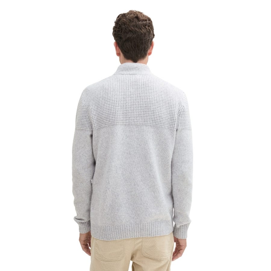 wala Jerseys Tom tailor Cosy Structure Mix Knit Troyer Flat Knit Tops Rebajas de fábrica
