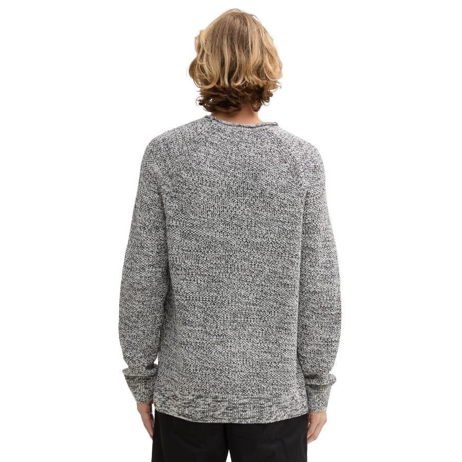 wala Jerseys Tom tailor Twotone Crewneck Knit Flat Knit Tops Tienda