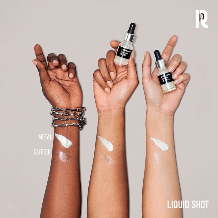 Rabanne Makeup Arts Factory Glitter Shot - Iluminador Líquido multisusos con purpurina Descuento