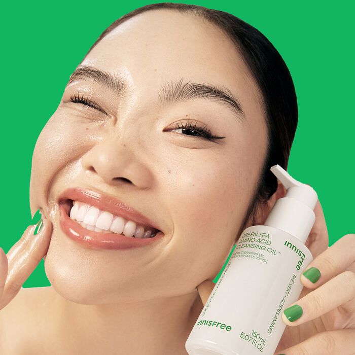 Innisfree Aceite Limpiador Desmaquillante de Té Verde y Aminoácidos - Limpiador Facial Solo queda un día